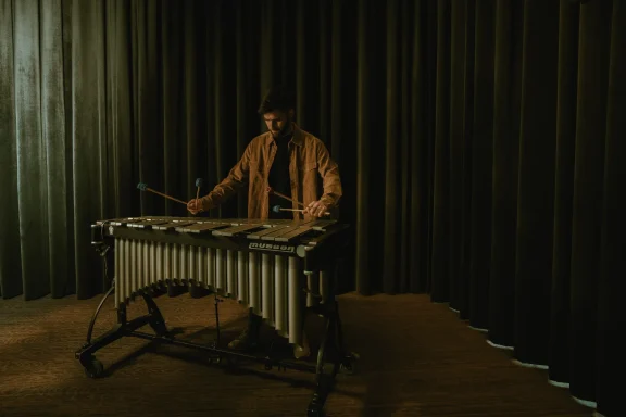 Samuel González performing percussion live in concert in Groningen, The Netherlands